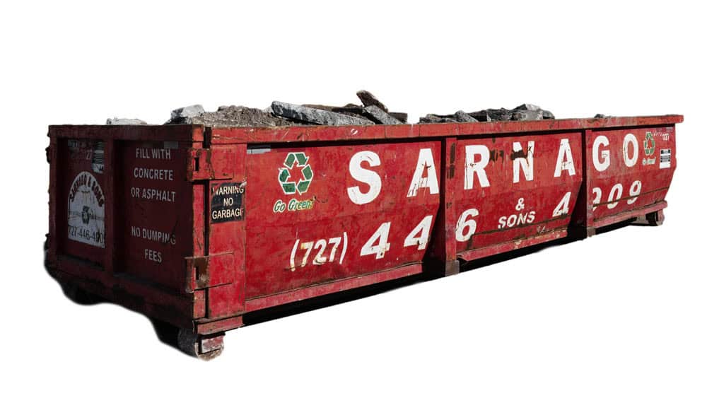20 Yard Dumpster for rental in Clearwater Florida