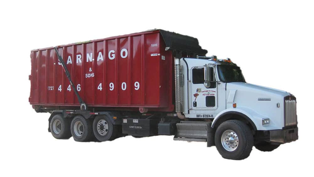 40 Yard Dumpster on a truck in Clearwater FL